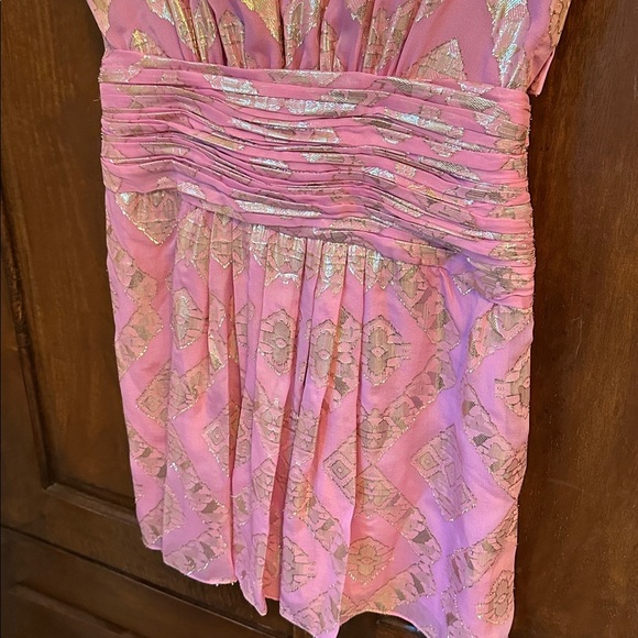 Ramy Brook Reina Dress, silk pink and gold - Picture 6 of 12